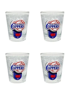 Los Angeles Clippers NBA Hi-Def 2 Oz Shot Glasses Set 4 Pack - Picture 1 of 1