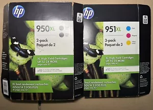 5-PACK HP GENUINE 950XL BLACK & 951XL COLOR INK (RETAIL BOX) OFFICEJET PRO 8620 - Picture 1 of 3