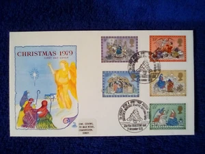 GB FDC 1979 CHRISTMAS CHERITON & MOREHALL TRADERS FOLKESTONE SPECIAL P/MARK - Picture 1 of 1