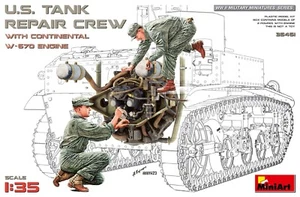 MINIART 1/35 US Tank Repair Crew (2) avec moteur Continental W670 MIA35461 - NEUF - Photo 1 sur 1
