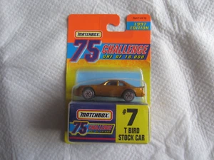 Matchbox 75 Challenge #7 Gold T Bird Stock Car NIP - Picture 1 of 3