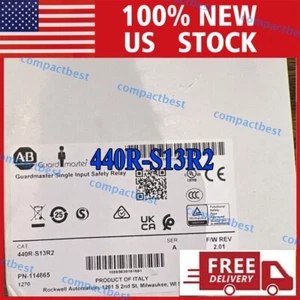 Allen Bradley 440R-S13R2 440RS13R2 /A Guardmaster Single Input Safety Relay New - Picture 1 of 7