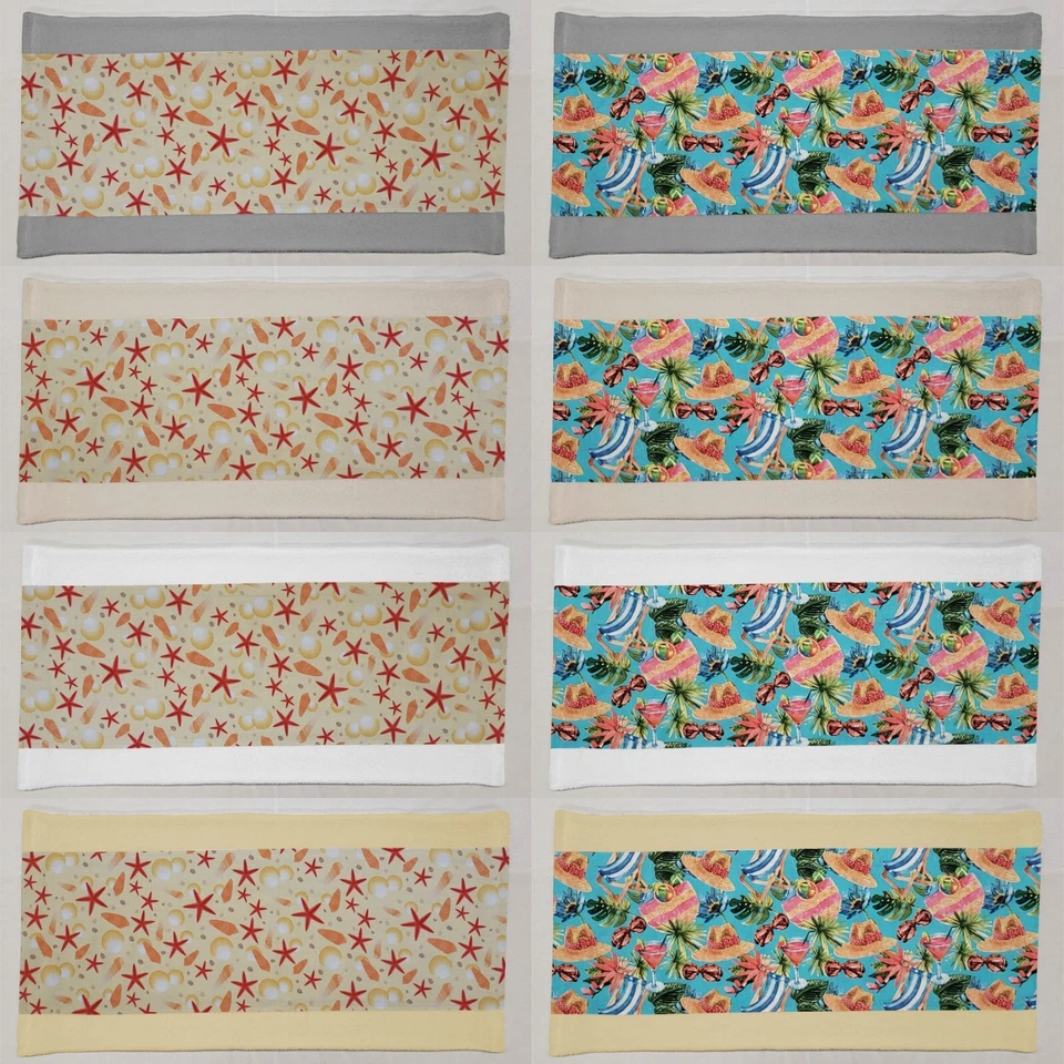 Alfombra de baño de felpa junto al mar playa (2 patrones disponibles) Foto 1 de 1