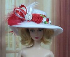 BARBIE HAT ~ RED, GREEN, & WHITE Silkstone & Fashion Royalty