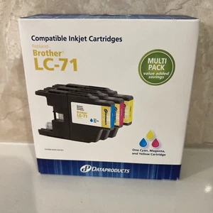 3-Pack Standard Ink Cartridges - Compatible with Brother LC 71 Ink Series New - Picture 1 of 24