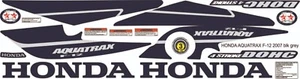HONDA AQUATRAX F-12 2005-2007 Graphics / Decal / Sticker Kit GREY BLACK - Bild 1 von 3