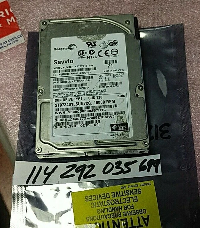 SAVVIO ST973401SS, 9Y4066-134   SUN , 390-0213-04  - Image 1 of 1