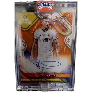 2024-25 Finest UEFA Toni Kroos Orange Wave Refractor Auto 10/25 - Picture 1 of 3