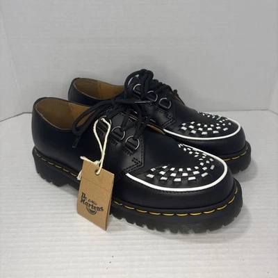Dr Martens Ramsey Black Smooth Leather Platform Creepers Mens Size 8 Women's 9 - Image 1 of 4