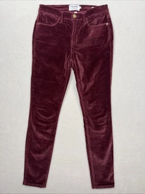 Pantalones ajustados FRAME Le High color Pinot color borgoña talla 26 estilo LVH5K002 Foto 1 de 4