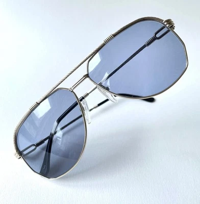 vintage FRED AMERICA CUP sunglasses France silver platinum MEDIUM 58/14 Cap 2 - Bild 1 von 4