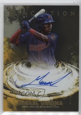 2021 Bowman Inception Primordial Prospects Gold Foil /50 Misael Urbina Auto - Image 1 of 2