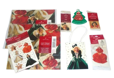 1995 Barbie Hallmark подарок надежном лот * ярлыки наклейки бант сумка заколка * новый - Изображение 1 из 3