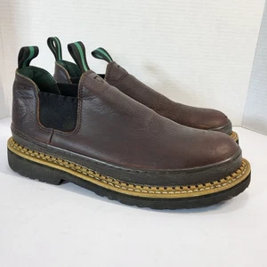 Botas de trabajo Georgia Giant Romeo de cuero marrón sin cordones para hombre talla 9,5 M GS262 - Imagen 1 de 12