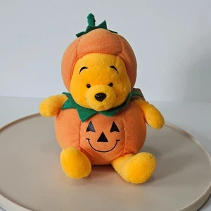 Tokyo Japan Disney Store early 2000 Halloween Pumpkin Pooh bean bag plush NWT - Picture 1 of 6
