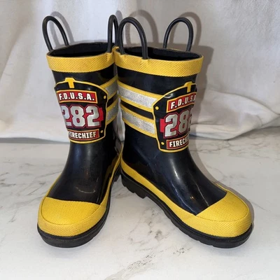 Western Chief F.D.U.S.A. 282 FIRECHIEF Botas de Lluvia Impermeables Pull-on Niño Talla 10 Foto 1 de 4