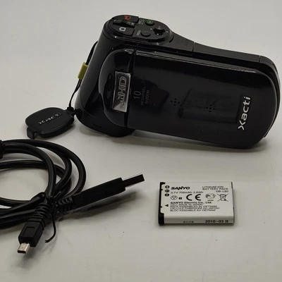 Sanyo Xacti VPC-CG20EX Camcorder, 5x Zoom, 10MegaPixel, FHD 1920x1080 & USB Lead - Image 1 of 4