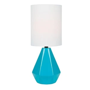 Lite Source Mini Table LAMP, Blue Ceramic/White Linen Shade, E27 A 60W LS-232... - Picture 1 of 4