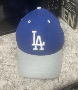 VTG LA Dodgers Blue Gray SnapBack Hat Osfa Baseball Cap - Picture 1 of 4