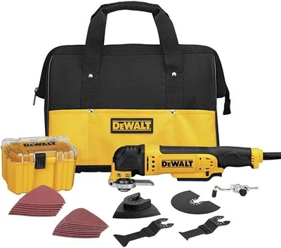 DEWALT DWE315K Oscillating Tool, 3-Amp, Wood Blades, Sandpaper, Tool Bag, Corded - Image 1 of 4