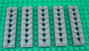 LEGO Lot of 5 Dark Bluish Gray 2x8 Technic Plate Pieces - Picture 1 of 1