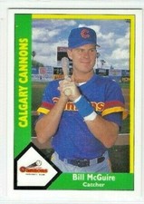 1990 CMC Calgary Cannons (Triple-A Seattle Mariners) Bill McGuire