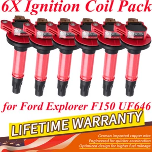 6Pcs Ignition Coils For Ford F-150 Explorer Lincoln Ecoboost 3.5L V6 Turbo UF646 - Picture 1 of 20