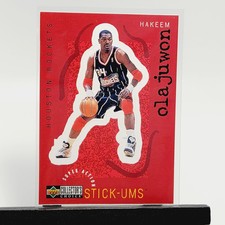 Hakeem Olajuwon 1997-98 UD Collector Choice Stick-Ums #S10 Sticker Card Rockets