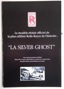 Rolls-Royce Silver Ghost (1907) : Brochure pub. FRANKLIN MINT (en français) - Foto 1 di 3