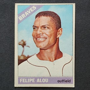 1966 Topps Baseball Card #96 Felipe Alou Atlanta Braves Vintage MLB G/VG