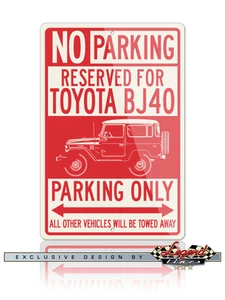 Toyota BJ40 Land Cruiser 4x4 Reserved Parking Only 8x12 Aluminum Sign - Picture 1 of 1