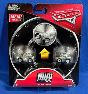 New SILVER SERIES Pixar Cars MINI RACERS 3-Pack THE KING Chick Hicks NATALIE - Picture 1 of 8