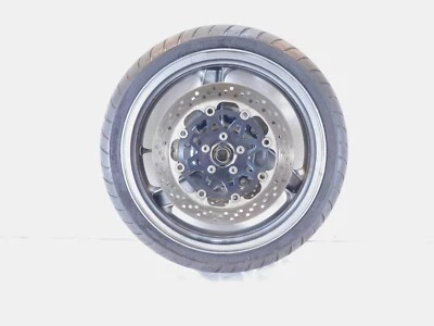 1990 - 1992 川崎忍者 ZX-11 ZX1100 灰色前轮轮毂轮辋和制动转子 — 第 1/4 张图片