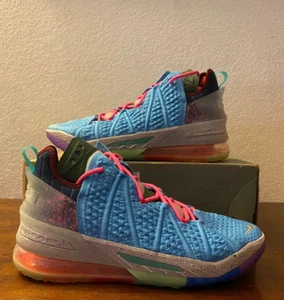 Nike Lebron 18 XVII Best of 1-9 Blue Basketball Shoes DM2813-400 Size 12.5 - Picture 1 of 7