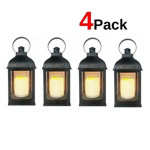 Classic Lanterns 4 PC 10" Decorative Lanterns with Flameless LED Candle - Picture 1 of 3