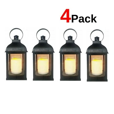 Classic Lanterns  4 PC 10" Decorative Lanterns with Flameless LED Candle - Image 1 of 3
