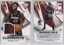 2013-14 Panini Titanium Elements Materials Prime /25 Norris Cole #47