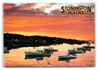Pocztówka Piękny zachód słońca w Stonington, Maine MS767