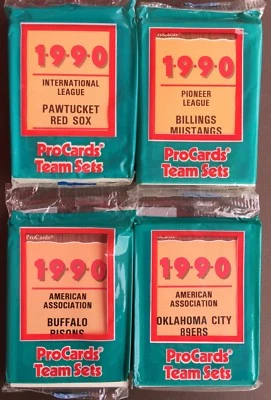 1990 ProCards PAWTUCKET RED SOX Liga Menor Completo SIN ABRIR Equipo Set B2018603 Foto 1 de 4