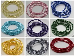 660 pz perline rotonde lisce vetro finta perla 4 mm mini distanziatore colore a scelta - Foto 1 di 22