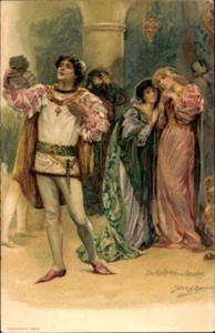 The MERCHANT OF VENICE, Shakespeare Comedy; c.1900s; Chromo-Litho Artist PC - Picture 1 of 2