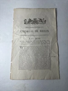 Original 1808 King George III Ship Selling Act The Gunboat War Napoleonic Wars - Picture 1 of 6