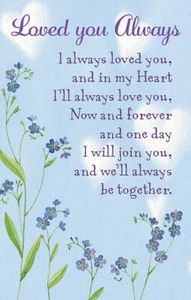 LOVED YOU ALWAYS HEARTWARMERS Andenken Erinnerung Geldbörse Karte Geschenk Vers Memorial💕 - Bild 1 von 8