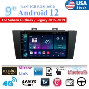 9''Android 12 Wireless Carplay 32G Car Radio GPS For Subaru Legacy Outback 15-18 - Picture 1 of 22