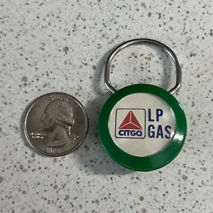 Citgo Oil LP Gas Round Pull Ring Keychain Key Ring #46762 - Picture 1 of 2