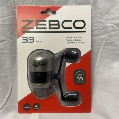 Carrete de pesca Zebco 33 Micro Spincast preenrollado línea de 4 lb juego rápido para todo uso Foto 1 de 4