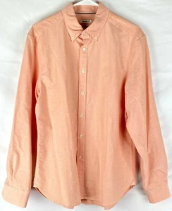 Jos A. Banks Men's Button Down Shirt Size M Peach Tailored Fit Long Sleeves - Picture 1 of 8