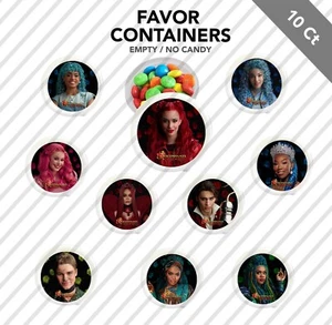10 Descendants 4 Party Favor Small Candy Container 2.3 oz Fillable Gift Treat - Picture 1 of 2