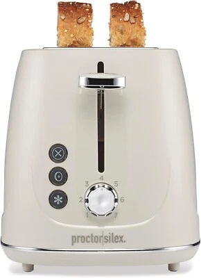 Proctor Silex Plastic 2 Slice Toaster, Bagel, Defrost & Cancel Buttons, Browning - Image 1 of 4