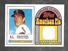 NOLAN RYAN 2001 Topps American Pie Timeless Classics game worn patch #6